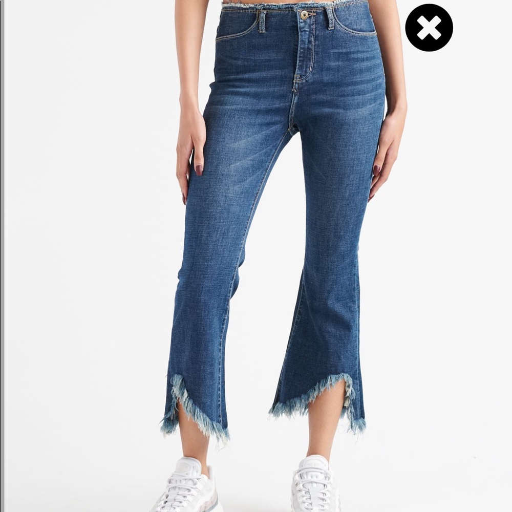 Funky Soul Raw Waist Dark Blue Jeans